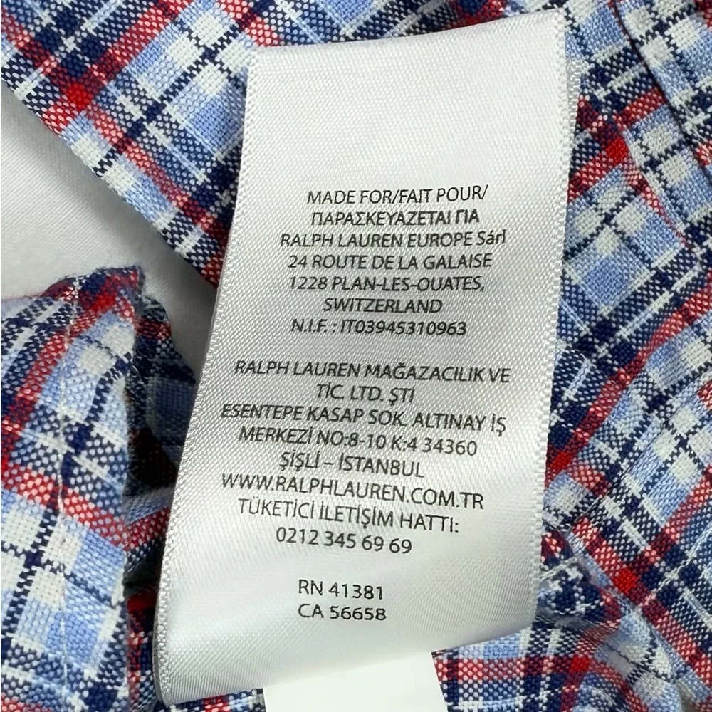 RALPH LAUREN‎ Boys’ Heavyweight Tartan Plaid Long Sleeve Casual Button Down 6